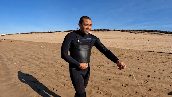 Abdessamad Moudeni moniteur kitesurf IKO Dakhla Riding Kite Morocco